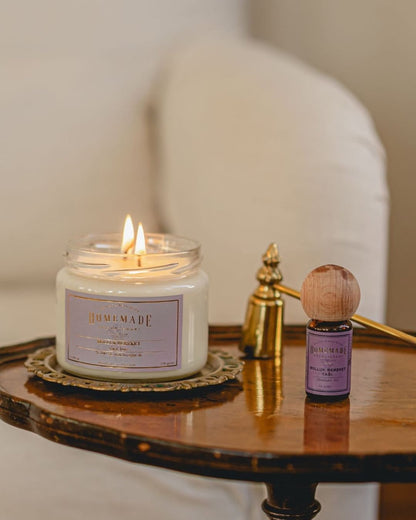 Lumânare din Soia cu Patchouli &amp; Lavandă (Mare)