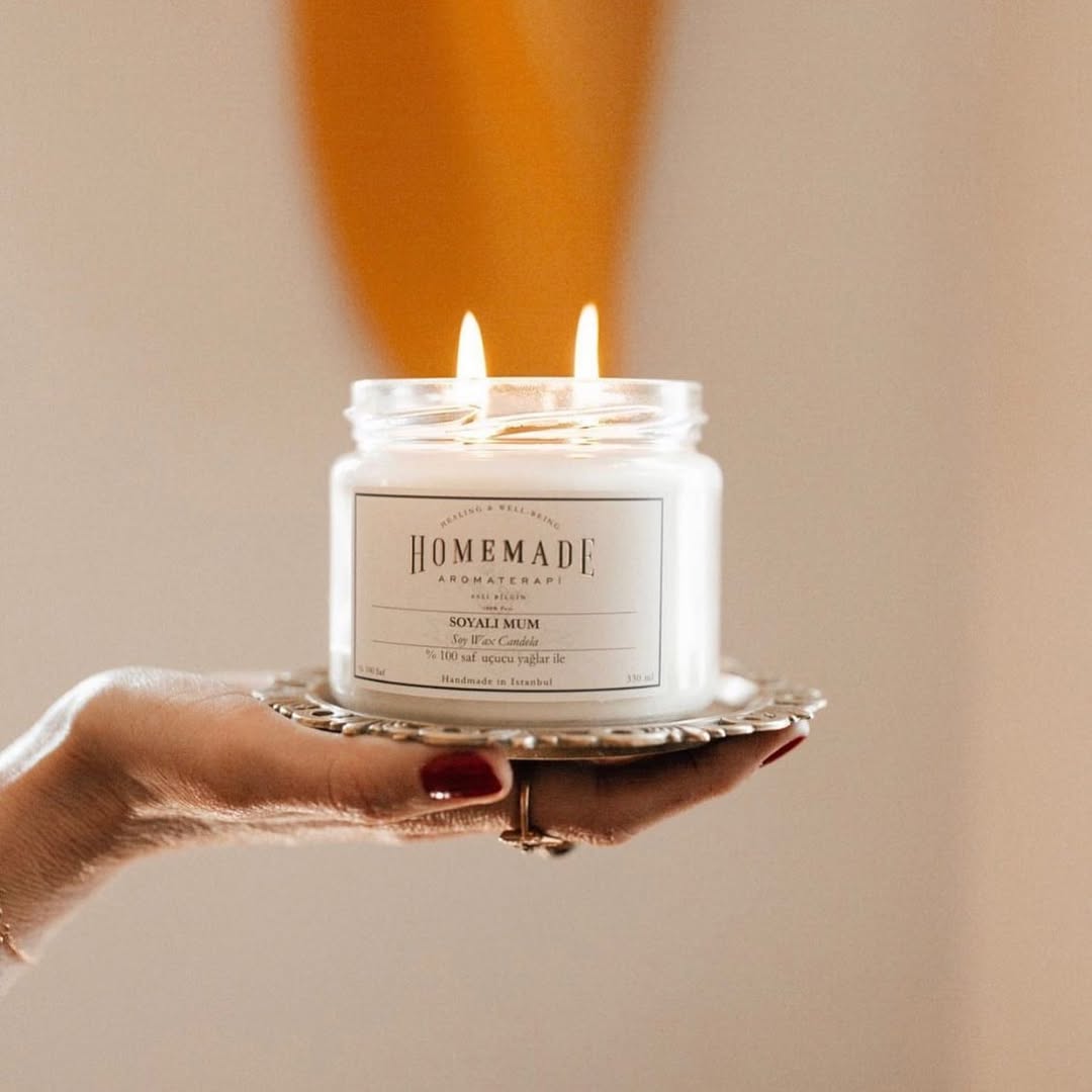 Lumânare din Soia cu Patchouli &amp; Lavandă (Mare)